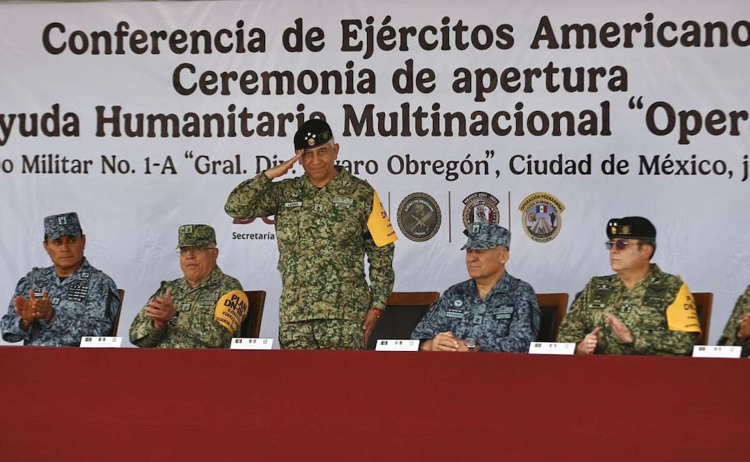 Ejercicio de Ayuda Humanitaria Multinacional “Operación Péekáamba” en el Campo Militar Estratégico Conjunto en Santa Lucía, Estado de México. Foto: Berenice Fregoso/ EL UNIVERSAL