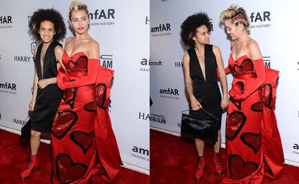 Acompañante de Cyrus causa revuelo en Gala de amfAR