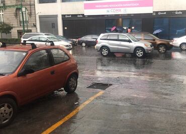 Se registra lluvia en 6 delegaciones de CDMX