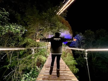 Conoce los nuevos puentes colgantes iluminados de Hidalgo