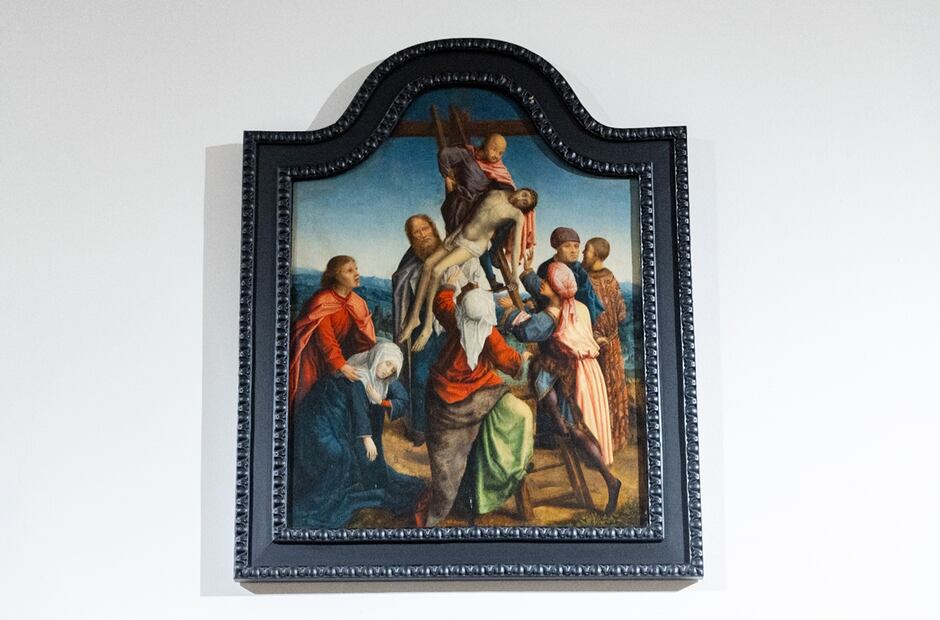 Descendimiento, de Juan de Flandes, es   una de  las 9 obras que conservan su autoría en la base de datos del museo.
Foto: Hugo Salvador / EL UNIVERSAL