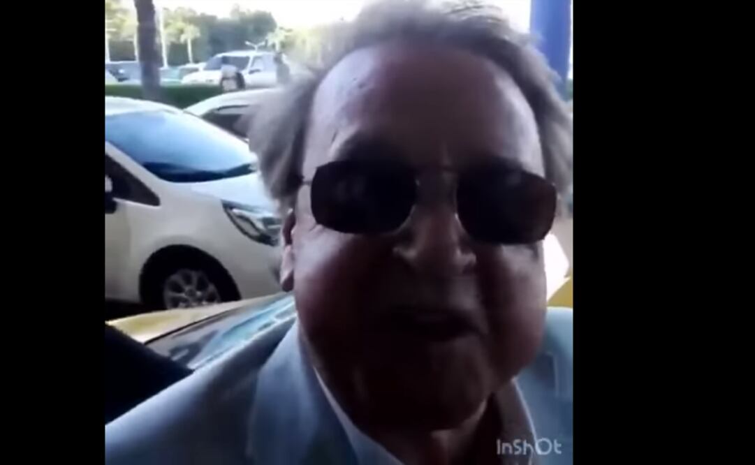 El actor de 73 años fue interceptado en la calle antes de abordar un vehículo, donde una persona le pidió enviar un mensaje para Venezuela. Foto: Captura