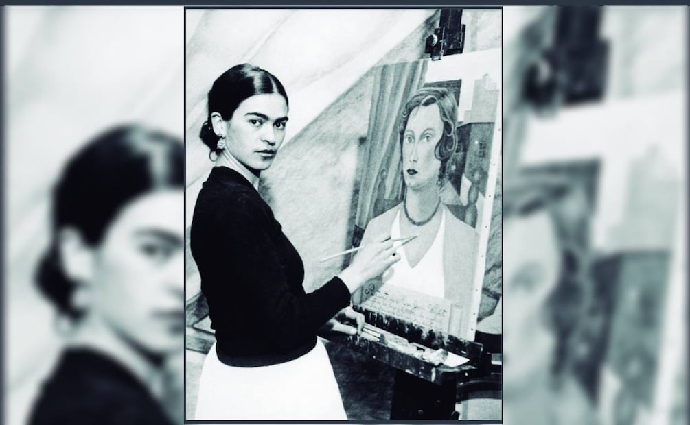 Frida Kahlo pintando un retrato de la
señora Jean Wight, en 1939. Foto: Archivo Bettmann/Getty images