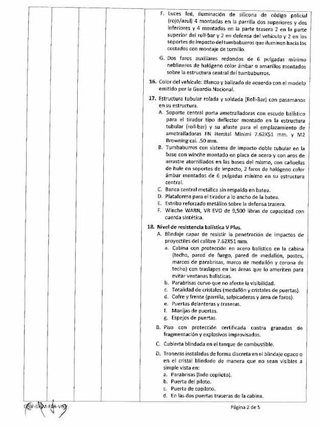 Licitación Secretaría de la Defensa Nacional (Sedena)