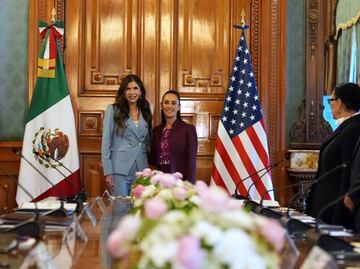 Noem habla tras reunión con Sheinbaum; alianza entre México y EU contribuirá a que nuestra región vuelva a ser segura, afirma