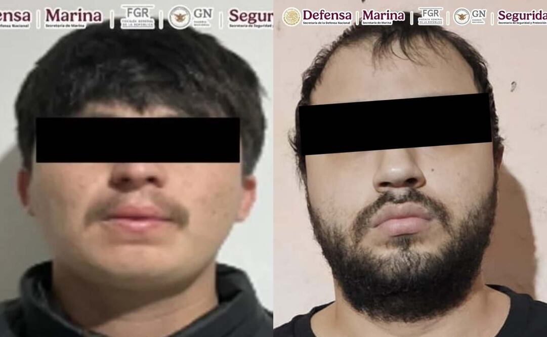 Bryan "N" y Eric "N", detenidos hoy en Sinaloa. Foto: Especial