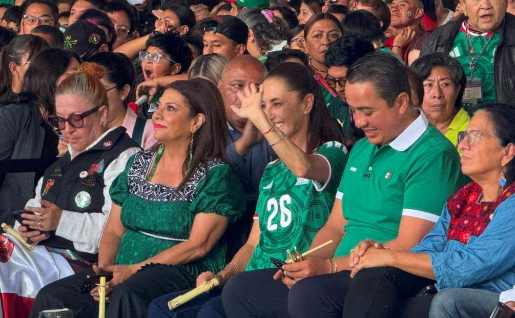 Presidenta Claudia Sheinbaum asiste al Deportivo Hermanos Galeana en la GAM para ver la inauguración del Mundial 2026 (11/06/2026). Foto: Salvador Corona / EL UNIVERSAL