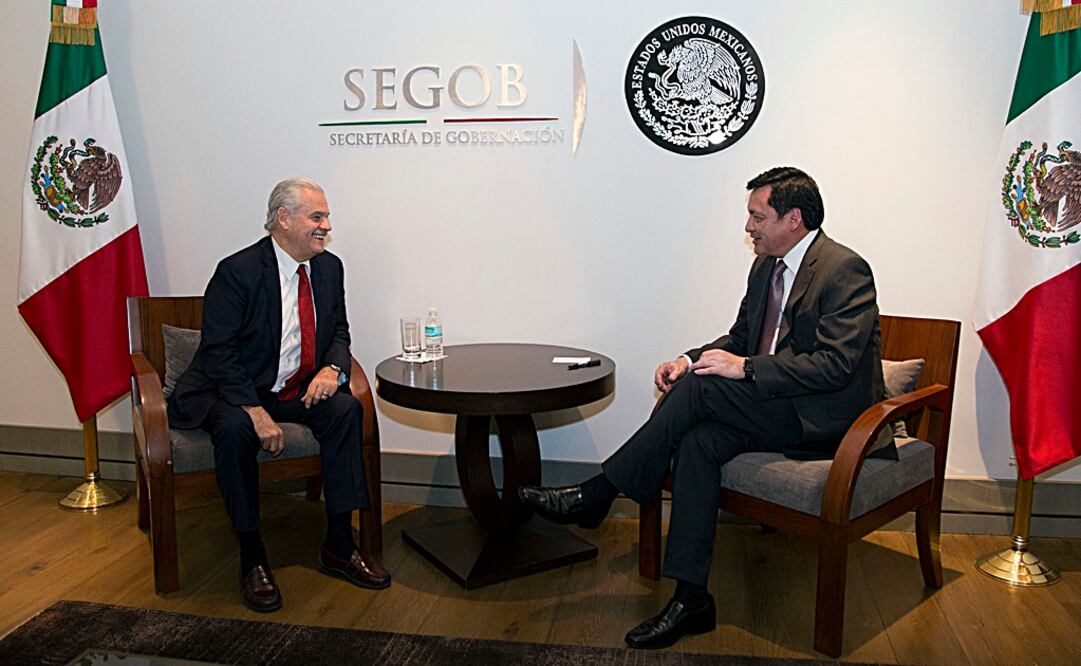 El secretario de Gobernación acordó con el nuevo diplomático, mantener una comunicación constante y un intercambio de información institucional./ Especial