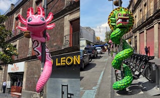 Instalan ajolotes y figuras de Quetzalcóatl en el Centro Histórico; destacan esculturas inspiradas en la lucha libre mexicana