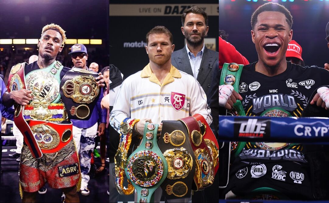 Saúl Canelo Álvarez, Jermell Charlo y Devin Haney, campeones indiscutidos - FOTO: Especial