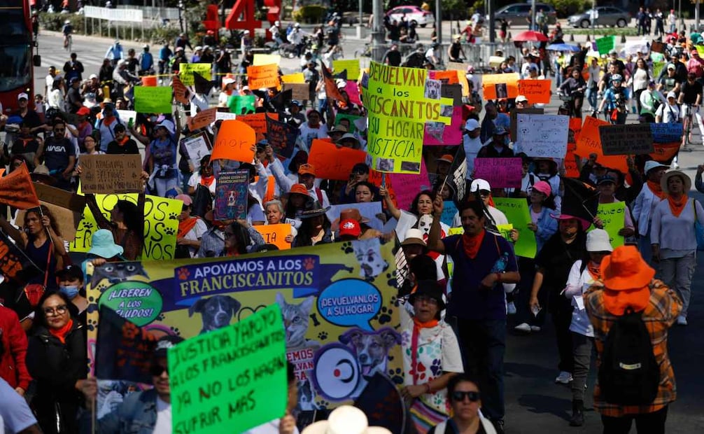 Animalistas a favor del Refugio Franciscano toman las calles de la CDMX (25/01/2026). Foto: Diego Simón / EL UNIVERSAL