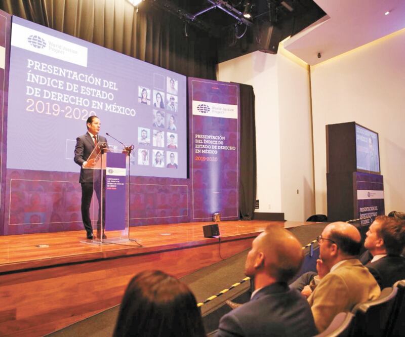 Francisco Domínguez dijo que el IED ubica a Querétaro como el único estado en aceptar este modelo de evaluación para su sistema de justicia. Foto: Especial