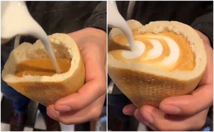 Sirven café en una mitad de bolillo y se viraliza en redes sociales