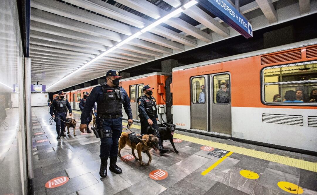 The dogs will work alongside police officers at Mexico City's metro - Photo: Germán Espinosa/EL UNIVERSAL