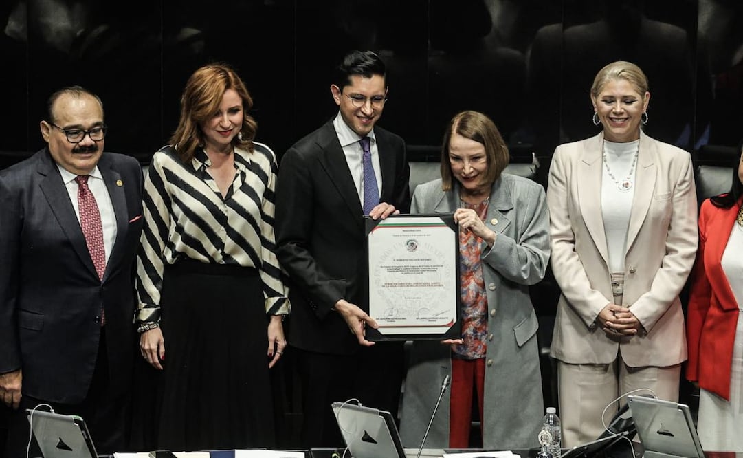 Sesión ordinaria en el Senado de la República, donde Roberto Velasco fue ratificado como subsecretario de asuntos para América del Norte de la Secretaría de Relaciones Exteriores este martes 14 de octubre de 2025. Foto: Gabriel Pano/ EL UNIVERSAL