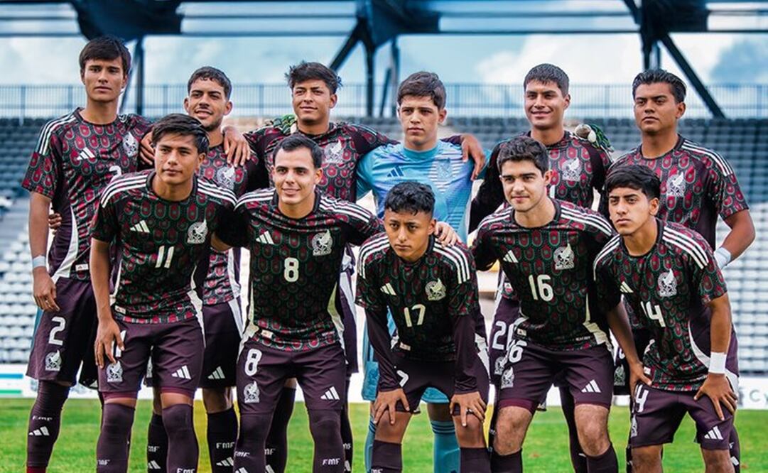 Selección Mexicana Sub-20 durante su debut en el Torneo Maurice Revello - Foto: @miseleccionsubs en X