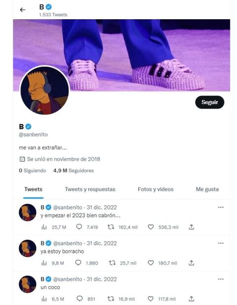 "Me van a extrañar"; Bad Bunny pone privada su cuenta de Instagram y lanza mensaje alarmante