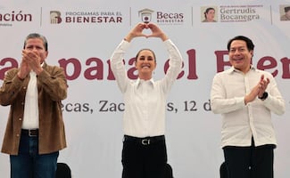 Sheinbaum anuncia beca de transporte Gertrudis Bocanegra en Zacatecas; "educación es por lo que trabajamos en la 4T", afirma