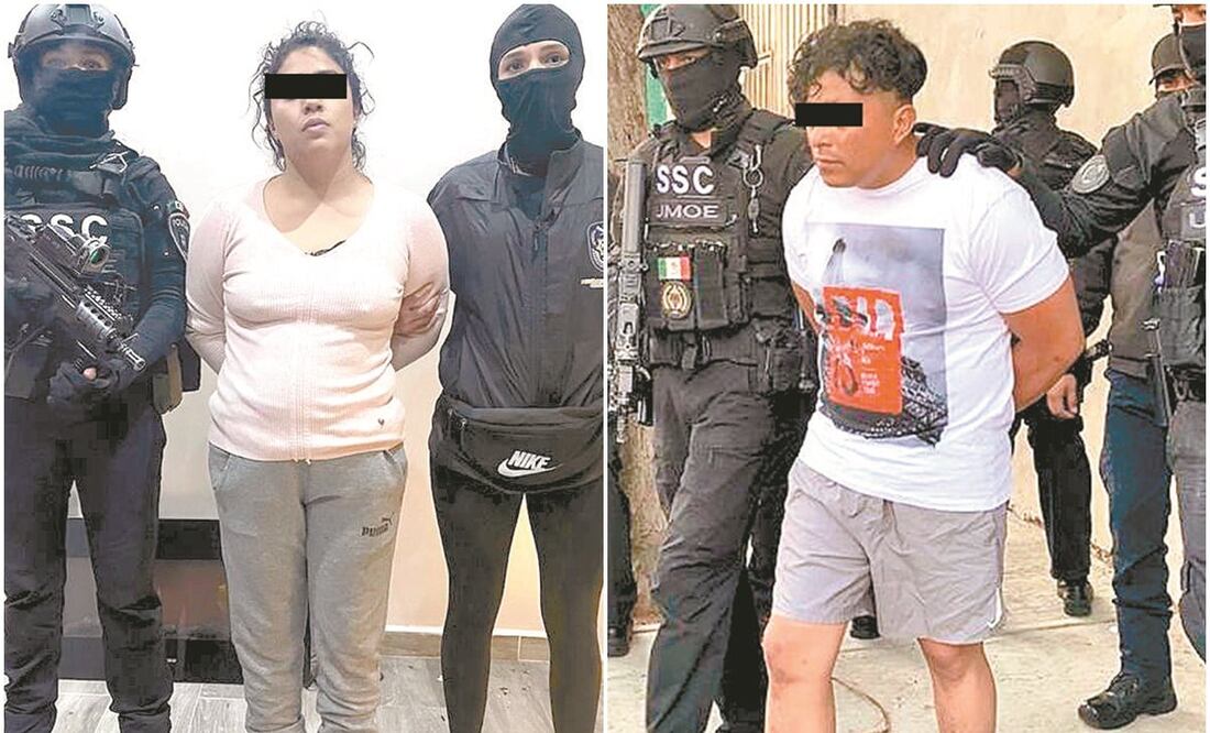 Autoridades refieren que Diana Karen “N” y Carlos “N” fueron detenidos en la colonia Del Mar; él asumió el liderazgo del Cártel de Tláhuac. FOTOS: ESPECIALES