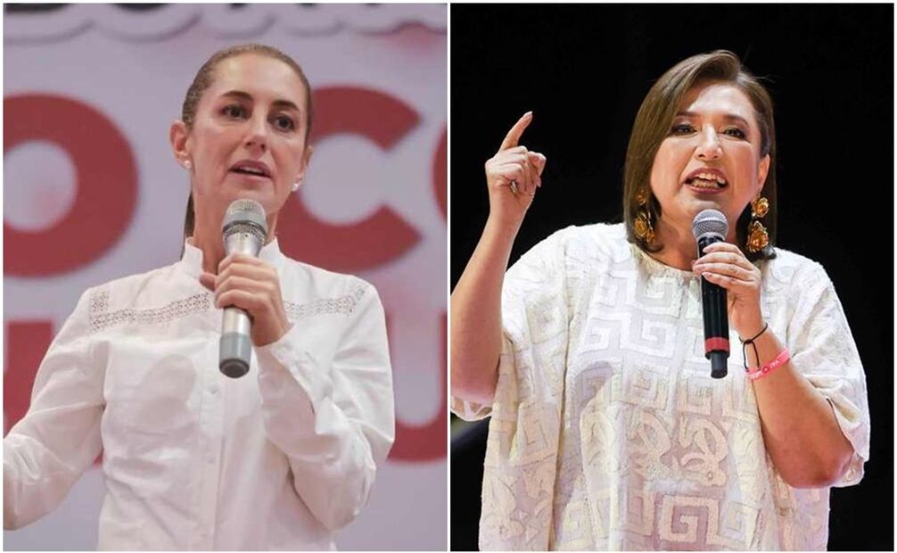 Claudia Sheinbaum y Xóchitl Gálvez. Foto: EL UNIVERSAL