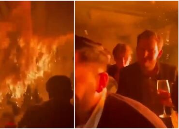 Bengala incendia árbol de Navidad de un restaurante en Londres y deja en llamas el lugar