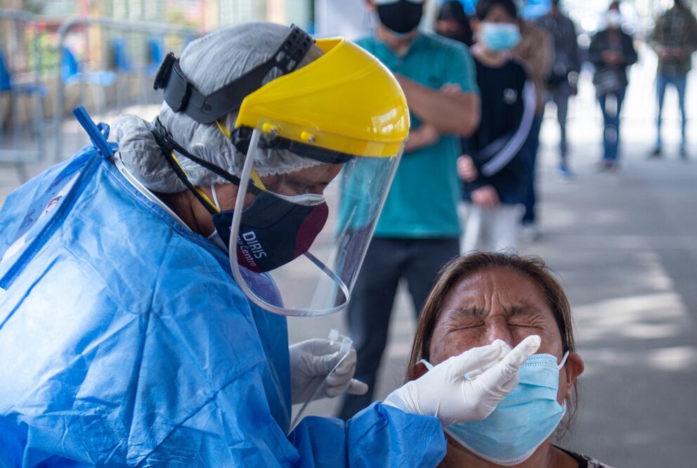 Prueba Covid. Foto: AFP / Ernesto Benavides 