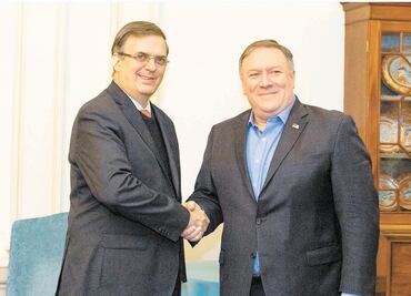 Pompeo y Ebrard analizarán tema migratorio en reunión