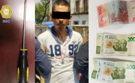 Cae sujeto que asaltó con desarmador a un transeúnte en CDMX