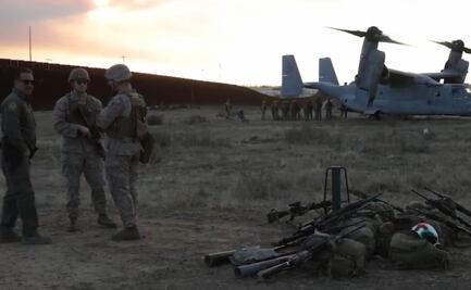 EU despliega marines en la frontera con México; Casa Blanca publica video con helicópteros y armas largas