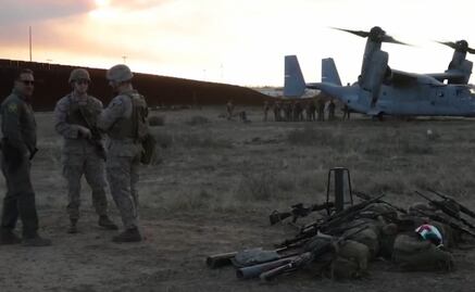 EU despliega marines en la frontera con México; Casa Blanca publica video con helicópteros y armas largas