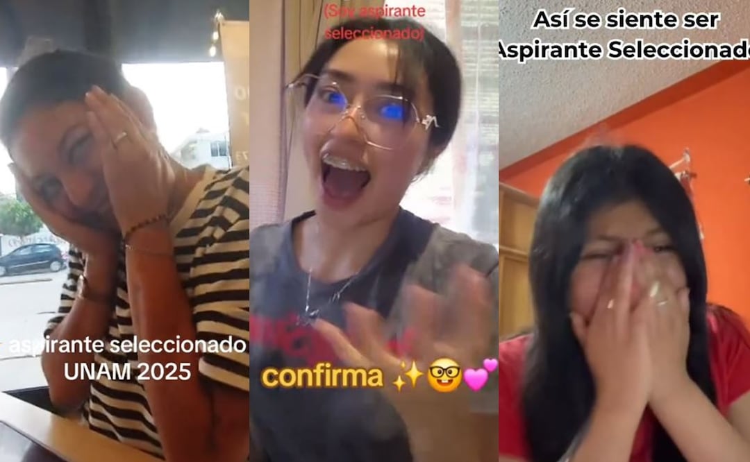 Entre nervios y esperanza, aspirantes a la UNAM compartieron sus reacciones en TikTok. Foto: Captura de video