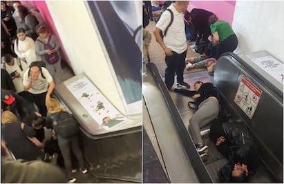 Reportan 7 lesionados tras caer de escaleras eléctricas en el Metro Polanco 