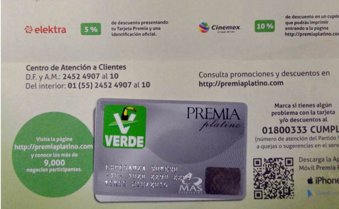 Ordenan indagar desacato de PVEM en tarjetas Platinum