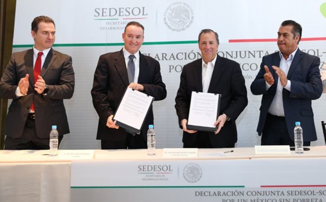 Organización Soriana firmó una Declaración Conjunta con la Secretaría de Desarrollo Social (Foto: ‏@SEDESOL_mx)