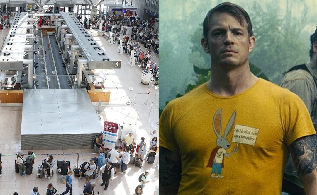 Joel Kinnaman se vio afectado por el apagón tecnológico de este 19 de julio. Fotos: Bodo Marks/dpa vía AP/IMDb.