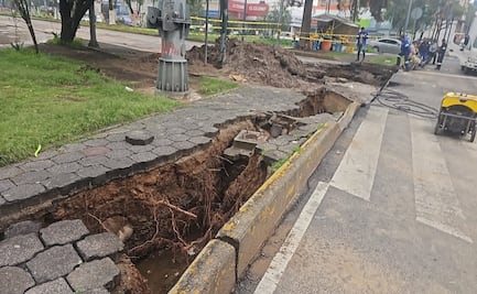 Se abre grieta en avenida 510 en San Juan de Aragón, en GAM; provoca fuga de agua