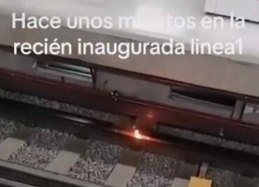 Tras reapertura de L1 del Metro, objeto metálico provoca llamas en vías de la estación Moctezuma