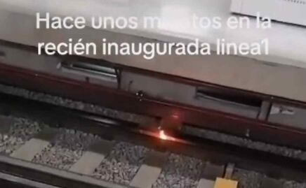 Tras reapertura de L1 del Metro, objeto metálico provoca llamas en vías de la estación Moctezuma