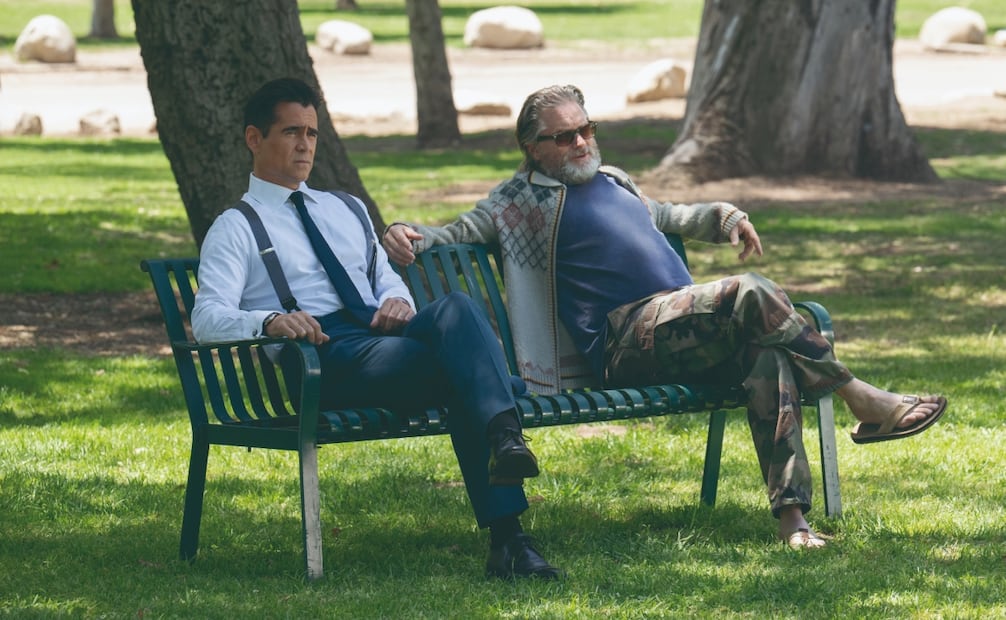 Colin actúa con Shea Whigham, quien interpreta a Tom Flyberg, investigador que se cruza con Sugar. Foto: Apple TV