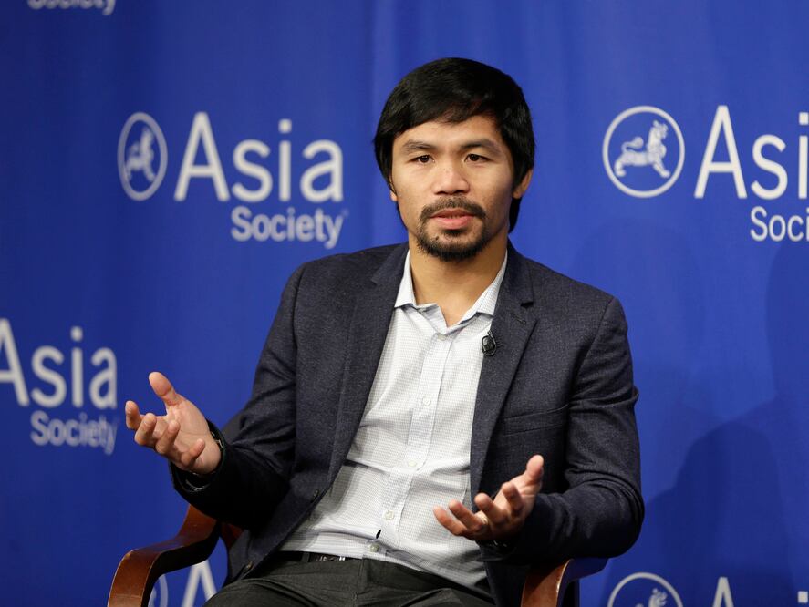 Manny Pacquiao es candidato al Senado en las elecciones generales del próximo 9 de mayo (AP)