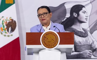 Rosa Icela Rodríguez evita responder si busca gubernatura en SLP; temas electorales no son de esta tribuna, dice en la mañanera