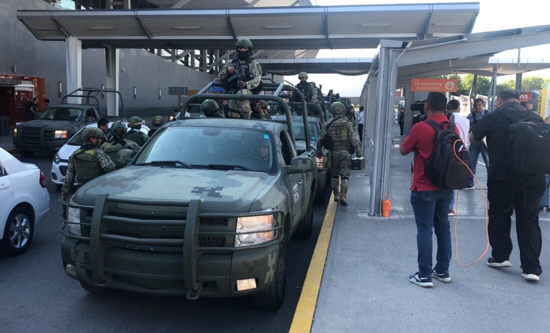 El día de ayer llegaron más de cien elementos del Ejército Mexicano a Nuevo León. Foto: especial
