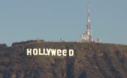 Cambian el emblemático letrero blanco de Hollywood