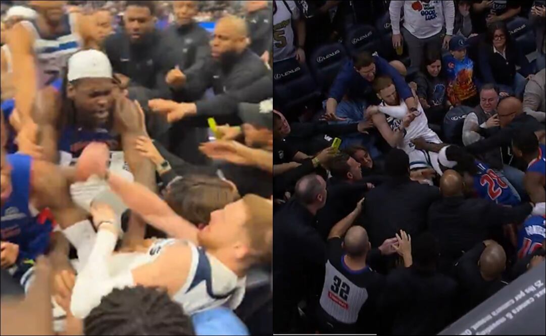 Brutal pelea entre Pistons y Timberwolves / Foto: Especiales