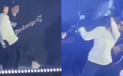 Le llueven críticas a Peso Pluma tras destrozar una pantalla durante uno de sus conciertos