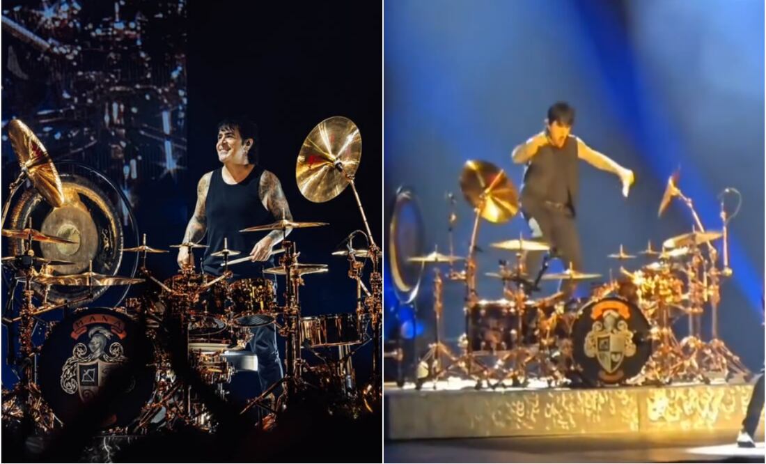 Alex González, baterista de Maná.
Fotos: Instagram y X