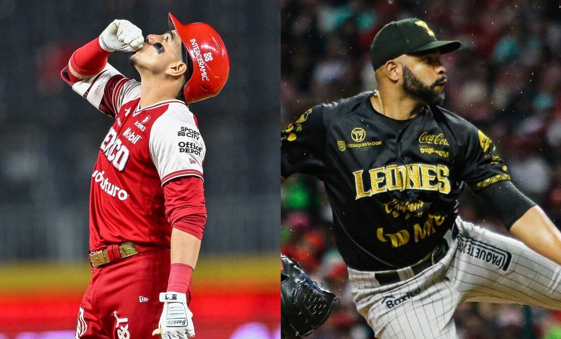 Diablos Rojos de México vs Leones de Yucatán - Fotos: @DiablosRojosMX y @leonesdeyucatan en X