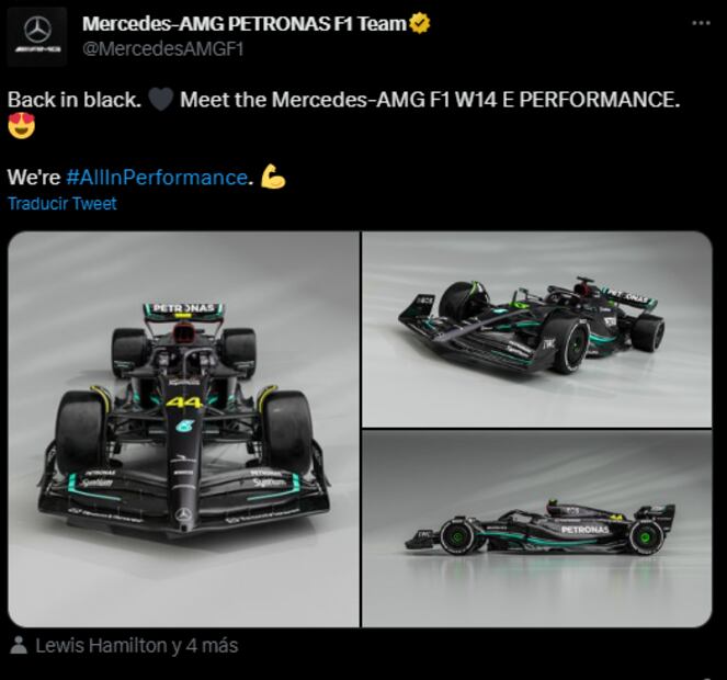 Mercedes presentó el W14, el monoplaza de Hamilton y Russell para 2023 en la Fórmula 1