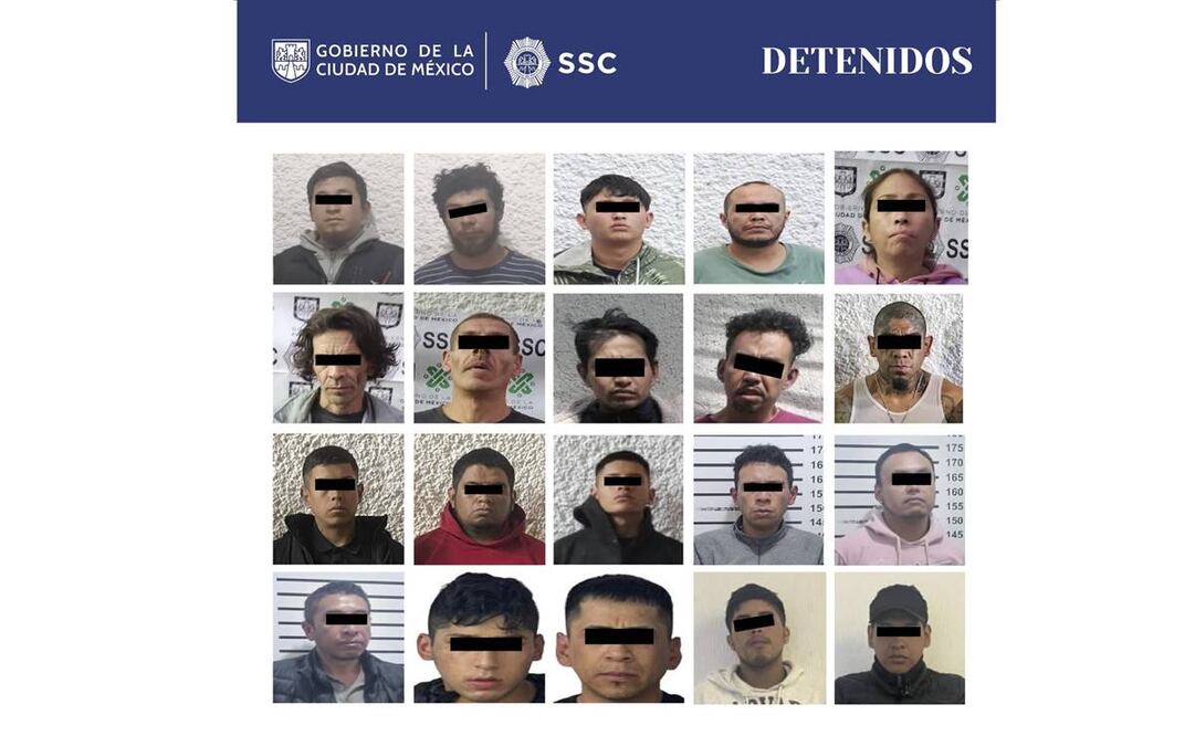 Policía capitalina detuvo a 19 hombres y una mujer por posesión de drogas en la Magdalena Contreras, en 10 operativos realizados en tres días / 21 d eoctubre 2024. Foto: Especial