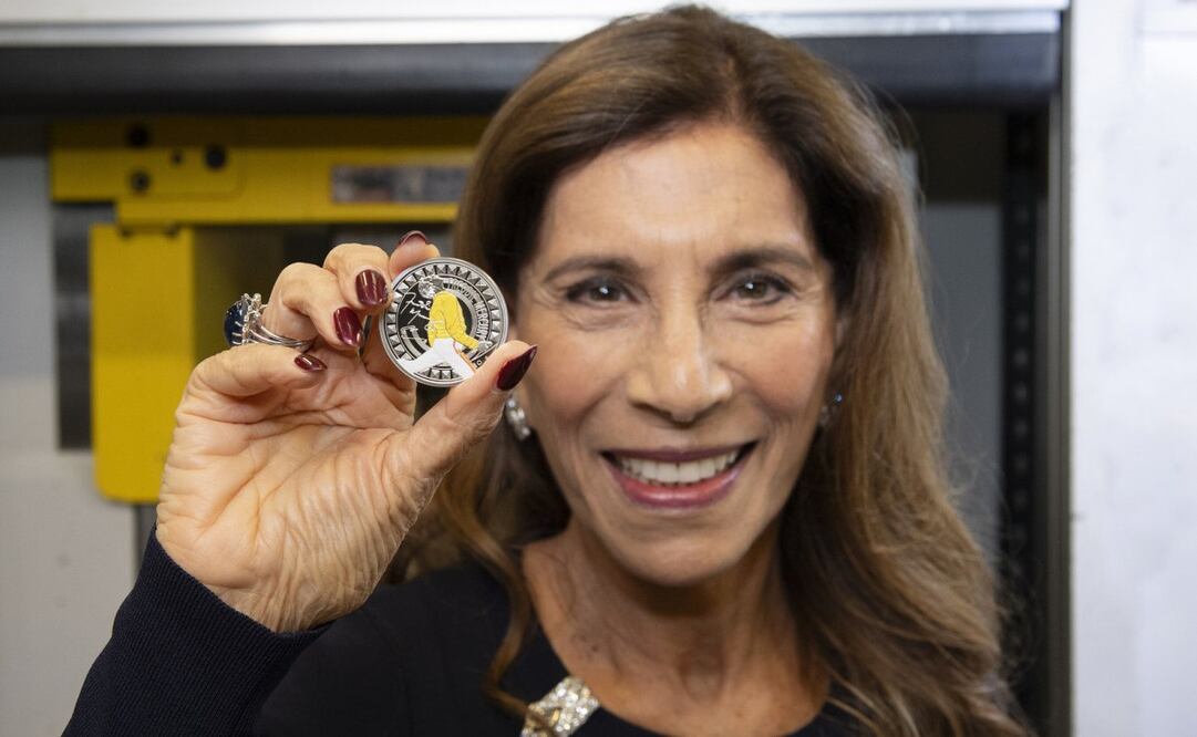 Moneda conmemorativa de Queen. (17/11/25) Foto: Redes Sociales